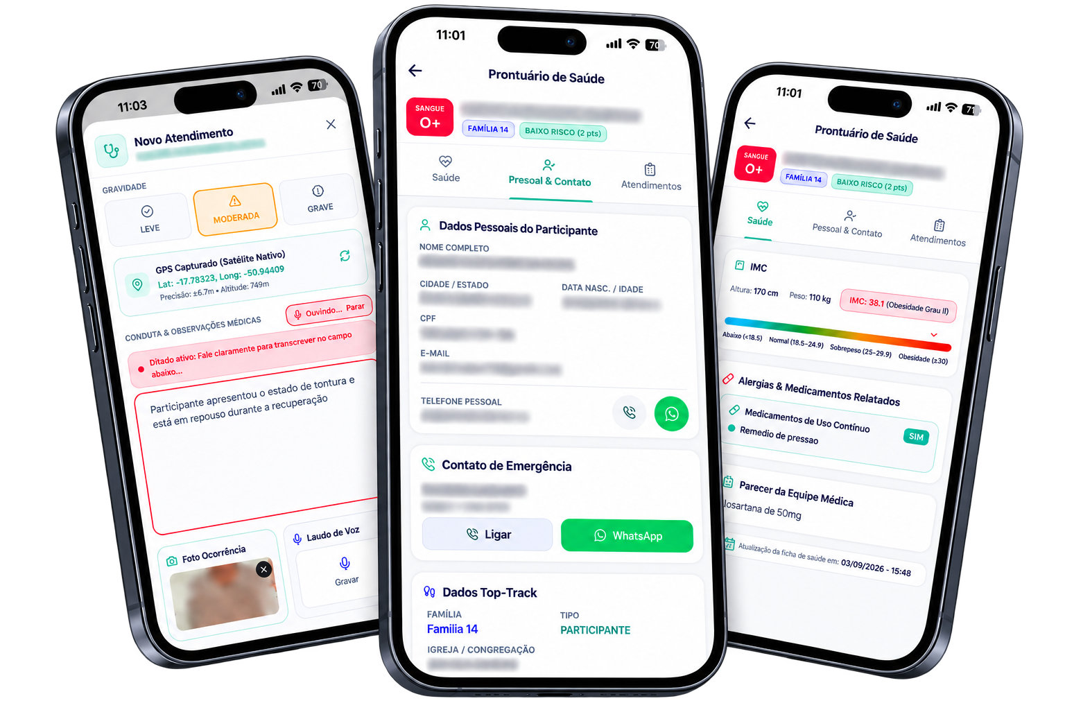 Ficha Médica no App VivaTag